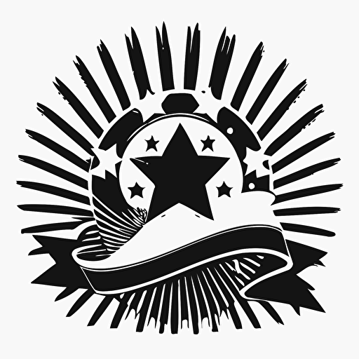 vector award logo, black and white