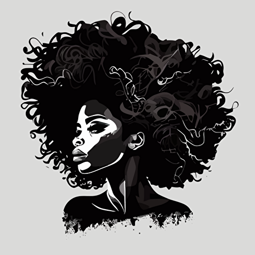 vector black women with afro