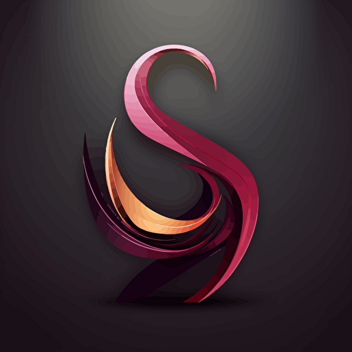 letter "S" logo with dark colours full detailed for a new brand "Vector"