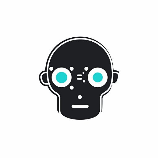 a simple vector icon, chat bubble and AI, modern, suitable for logo, white background