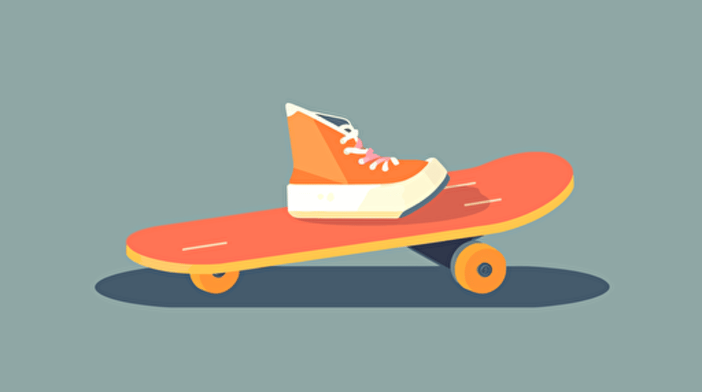 flat image skate, vector