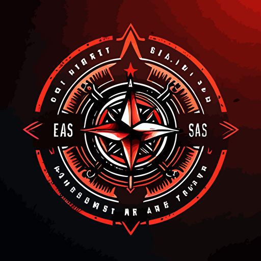 create a vector logo for a gym main focus is a compass