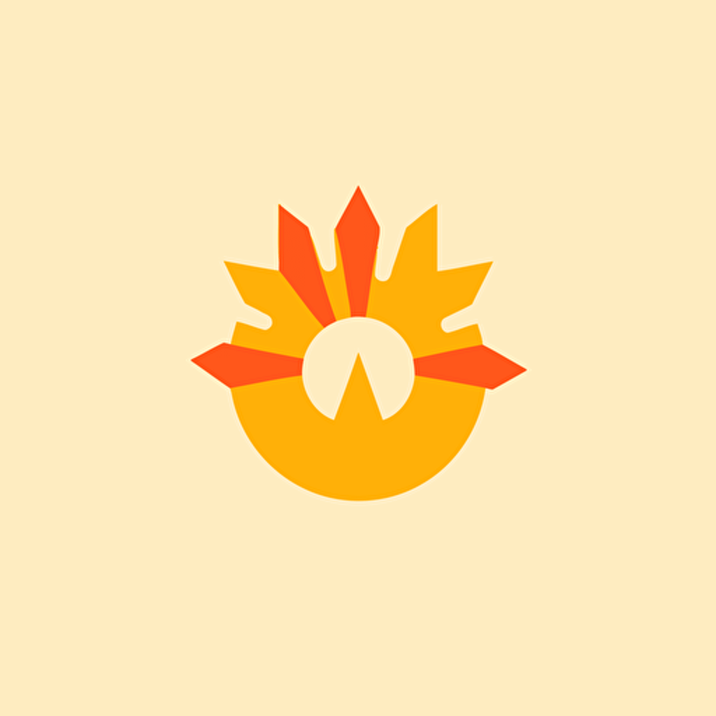 a flat vector logo for an electric energy brand, sun-powered, minimal, by Ivan Chermayeff