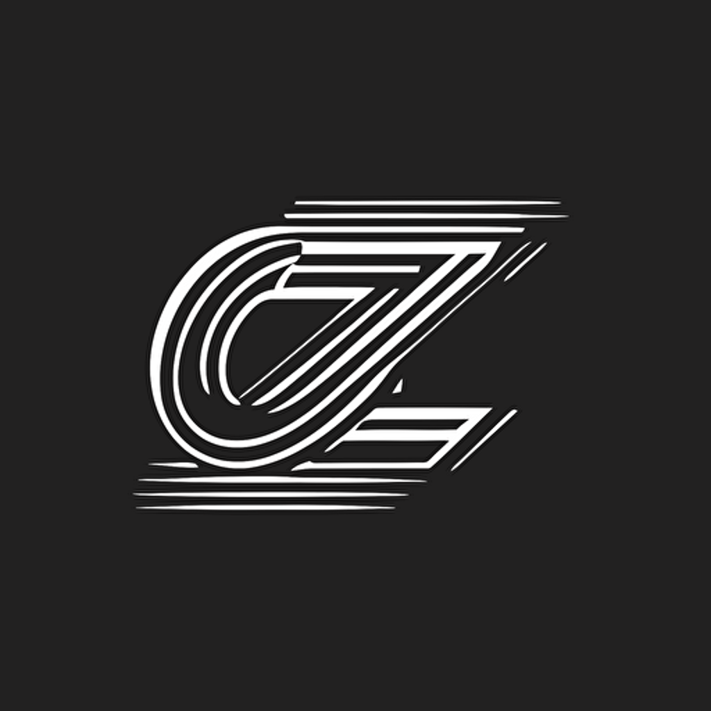 simple line vector logo with the letters C and Z