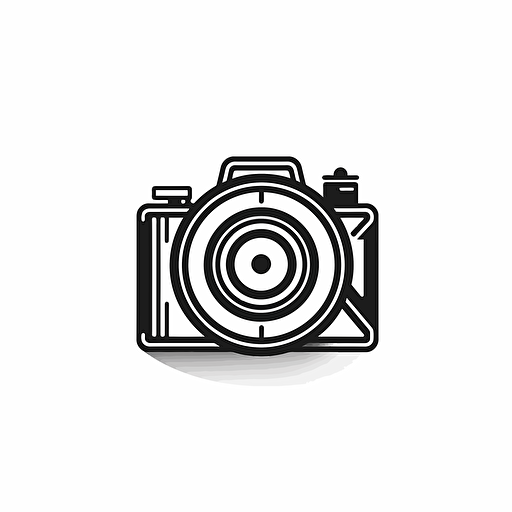 minimal line logo for viewer of cameras, vector, letter w