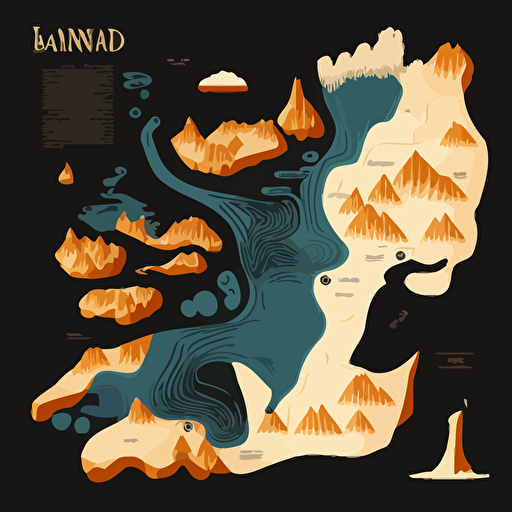 vector map of iceland