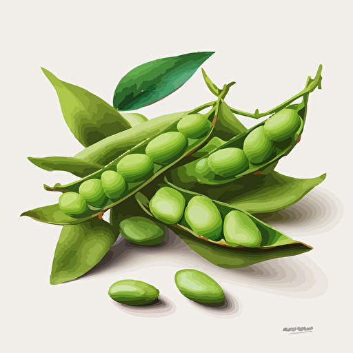 edamame, vector art, white background
