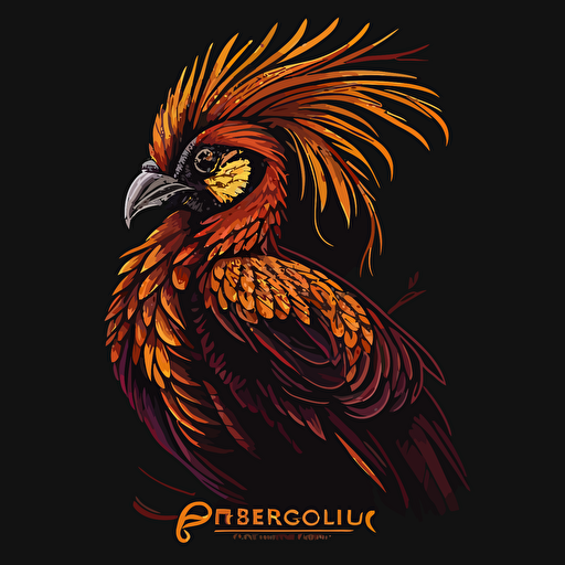 vector logo of golden pheasant for apparel