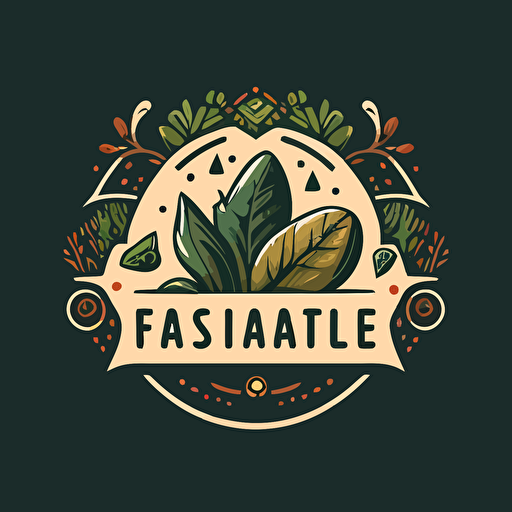 a flat vector logo for a sustainable lifestyle