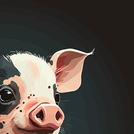 spotted mini piglet cartoon vector style
