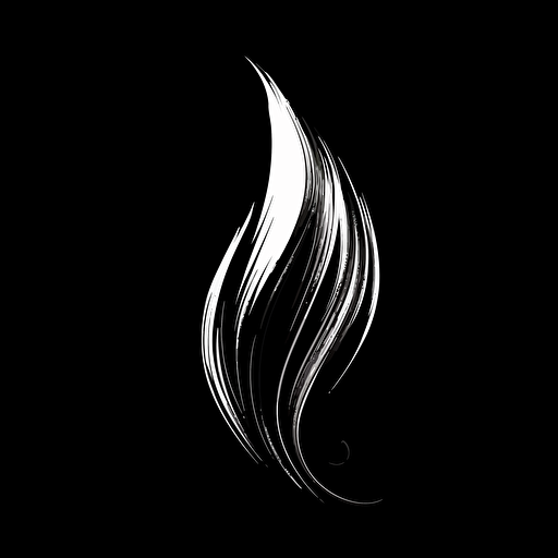 [classic,eclectic, unique, minimal] iconic logo of [brush stroke of intimacy, digital], [white] vector, on [black] background