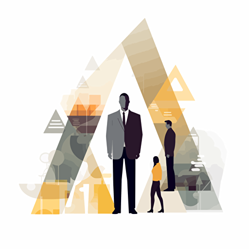 leadership transformation, minimalistic vector illustration, visualize transformation, white background