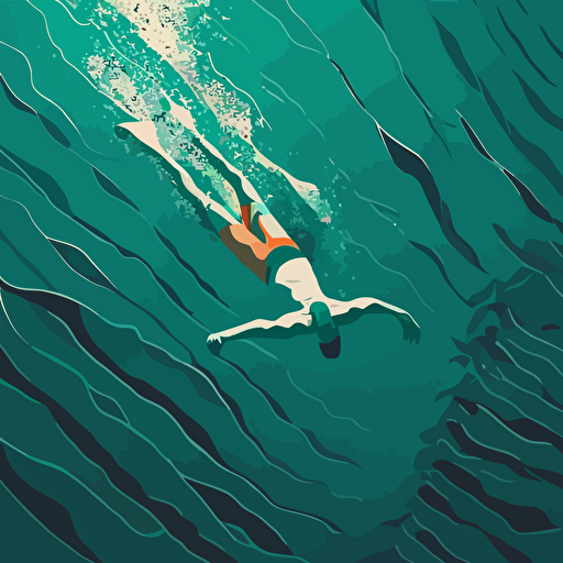 Swimmer By Grant Riven Yun, Grant Riven style, neo