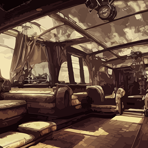 interior steampunk limousine pretty women having fun luxury 3d scene render ultra realistic zenith view greg rutkowski artstation cgsociety level design unreal engine 3d scene render ultra realistic zenith view milo manara frank frazetta joe madureira