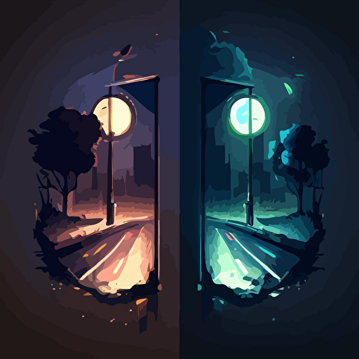 Day/Night Cycle Indicator, gameui, gameart, fantasy, clean, vector,2d, painted