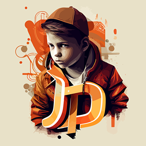vector with the letter "J" for young people