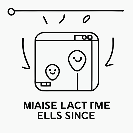 simple pictogram of 'positive image', line, vector, white background