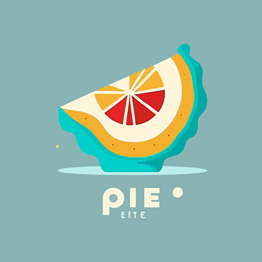 slice of pie logo, minimalist flat style, vector –q 2