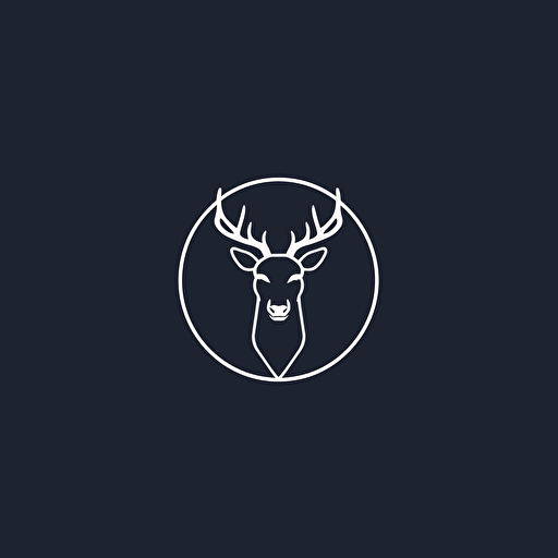 minimal line logo of a stag with the letters S O D , vector