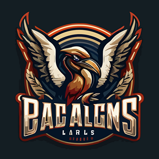 logo design for a pro sports team pelicans basketball sports vector 2d