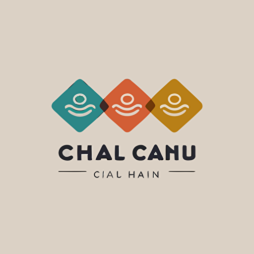 simple iconic logo, guru, chaman, 3 colors, flat, vector, relax, good vibes