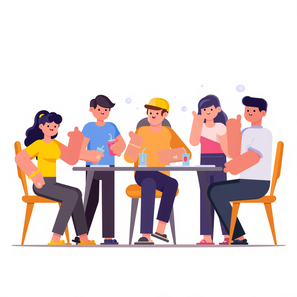 a group of people drinking 