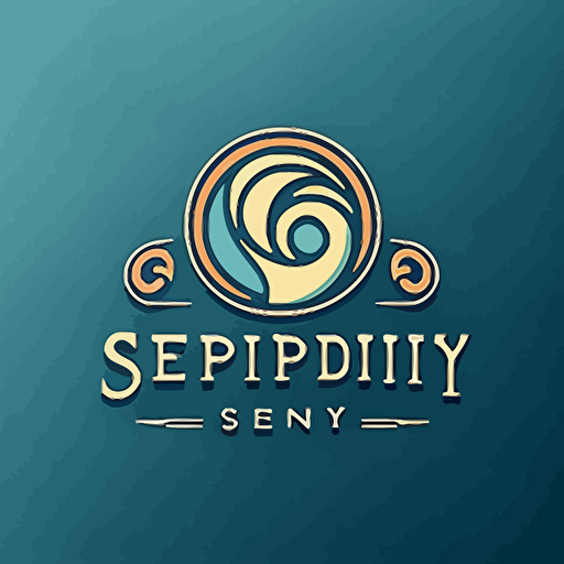 simple logo for serendipity. 3 colors, vector, High res