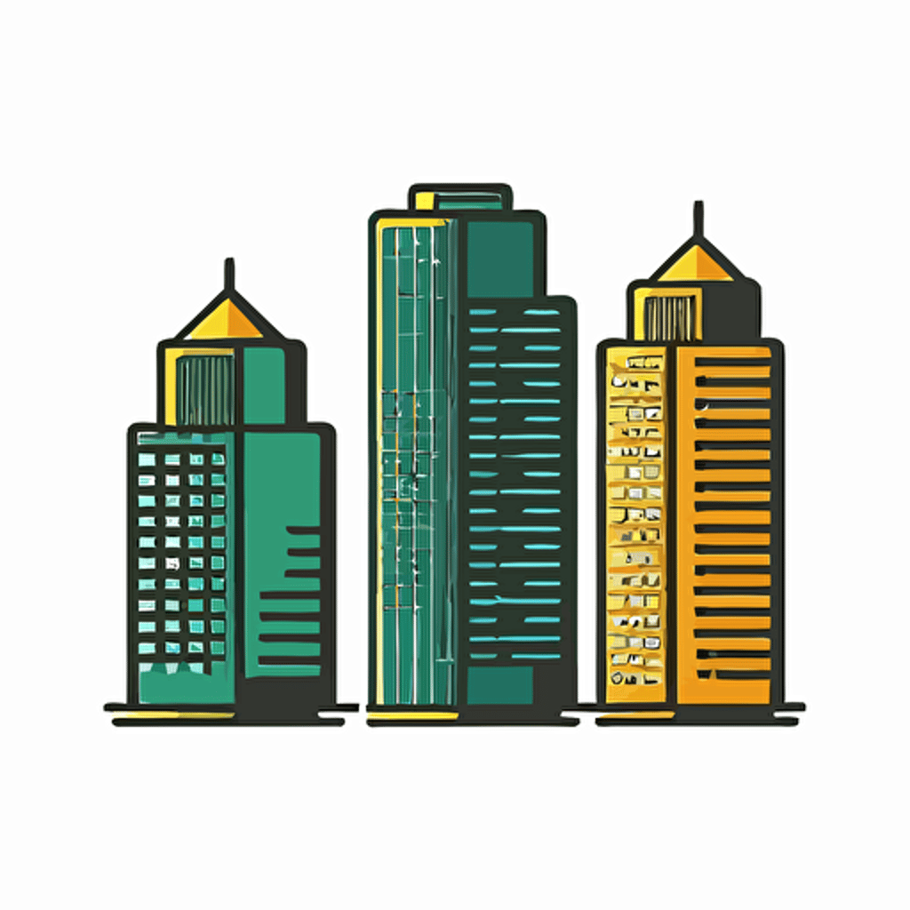 high-rise housing vector simple illustrations, logo