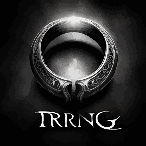 logo "The Ring", black and white, vector