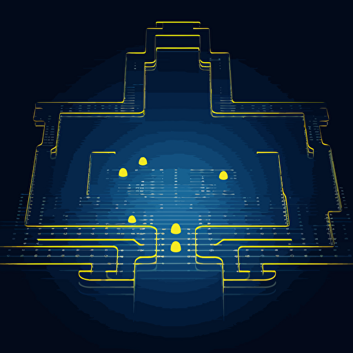 minimalistic vector art of an empty video game pacman stage level