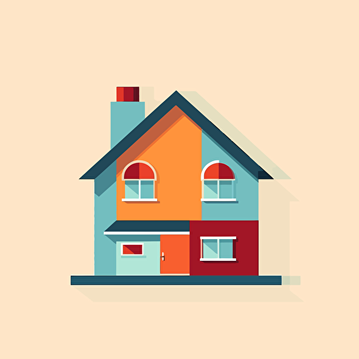 house icon, vector, flat background, house