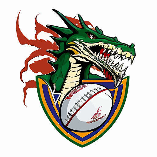 logo, simplistic, Championship Imagination Dragons playing NFL football, vector, white background