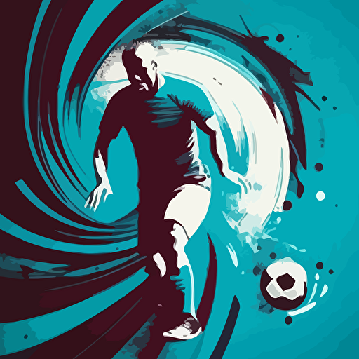 playing football, vector