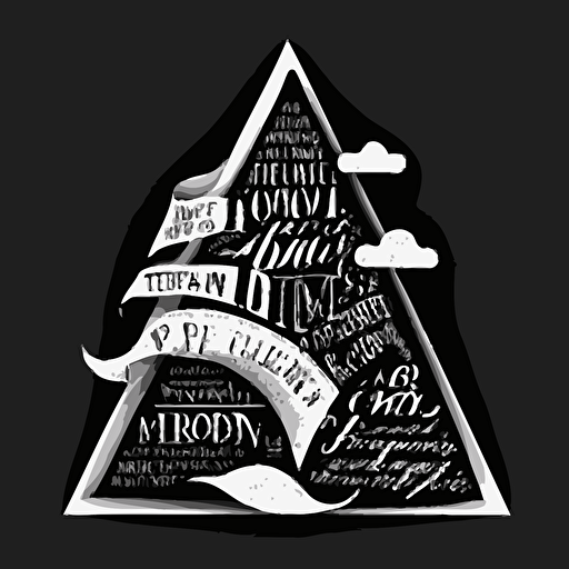 sticker vector design, english quotes about motivation, white outline, highly detailed, triangle moon