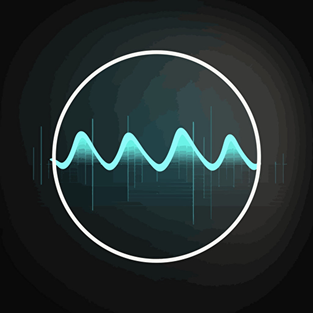 create a simple vector-style pictogram with sounds waveforms