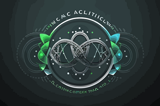 vector logo, circle, dna, technology, green, blue, gray, clear