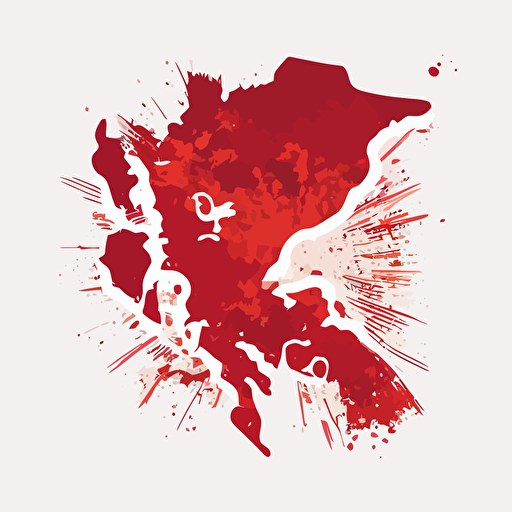 Simple red outline of the country of philippines as a vector design