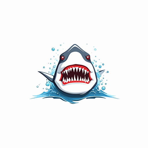 simple logo for car, shark, minimalism, vector, white bg