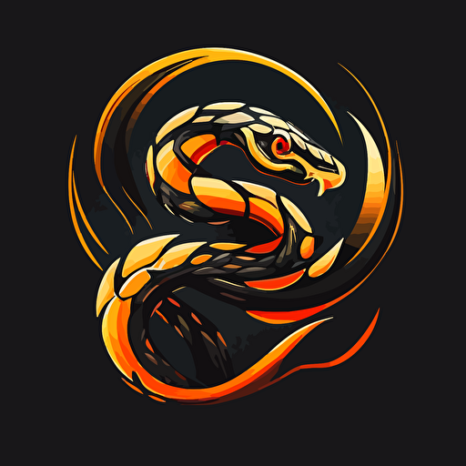 2D VECTOR BUSINESS LOGO OF A SNAKE