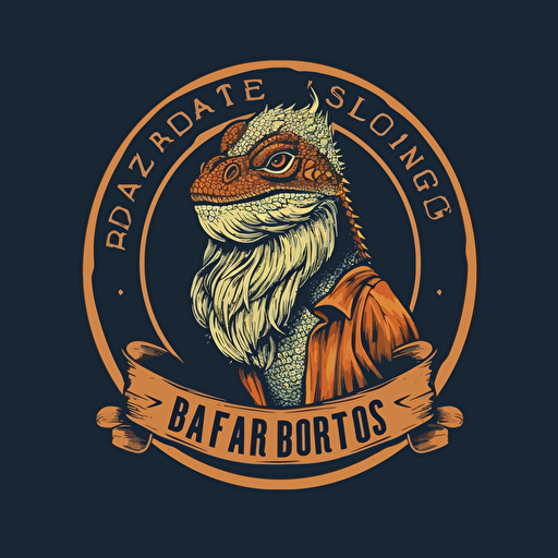 logo of a business that sells bearded dragons, vector art