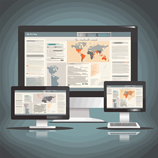 webpage presentation, vector