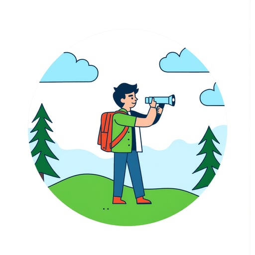 a person exploring nature