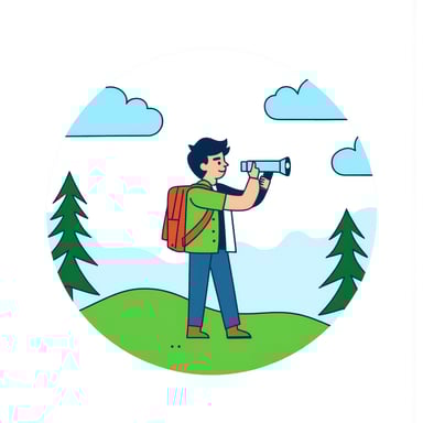 a person exploring nature