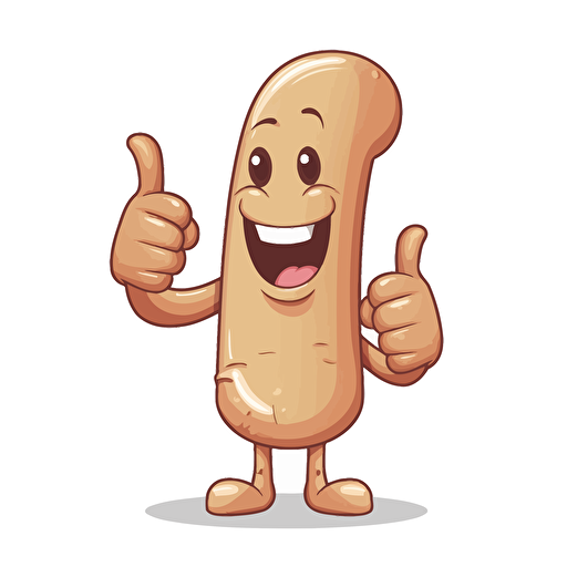 a cartoon pancreas giving the viewer the middle finger, vector art, no background