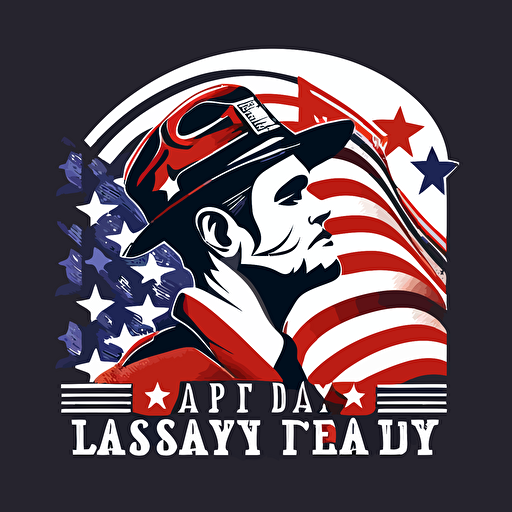 simple vector art of Patriotic Theme for Memorial Day and 4th of July