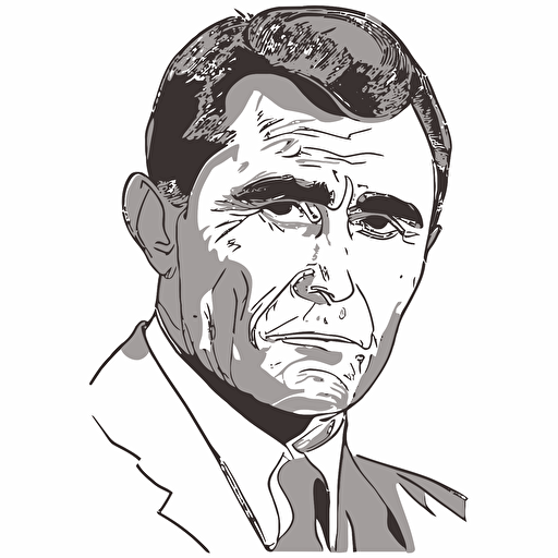 a line vector drawing of rod serling