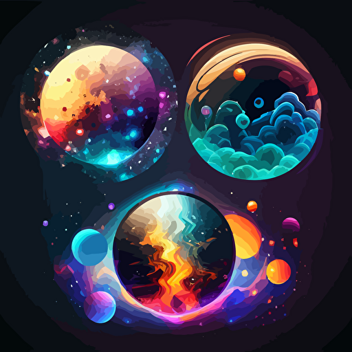 In this category, you will find mesmerizing vector images of celestial nebulae. Nebulae are vast clouds of gas and dust found in outer space, often illuminated by nearby stars or forming new stars themselves. These images depict the colorful and ethereal beauty of nebulae, ranging from vibrant swirls of gases to intricate formations of cosmic dust.