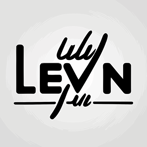 very simple iconic logo with the "LiveIn", black vector, on white background