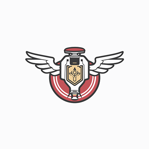 a logo containing a drone, vector, 2d,