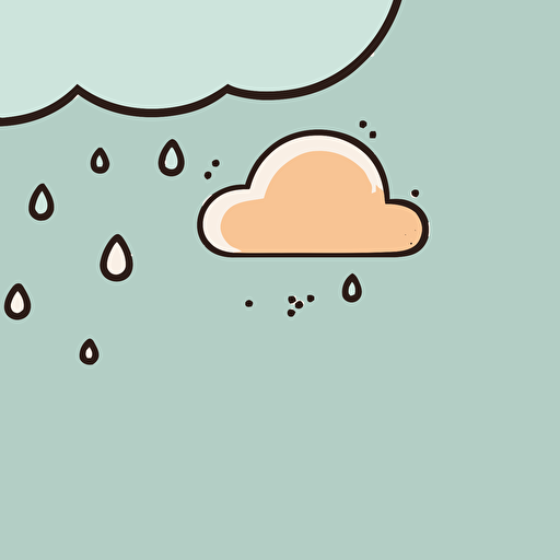 cute cloud kawaii style, vector clipart \